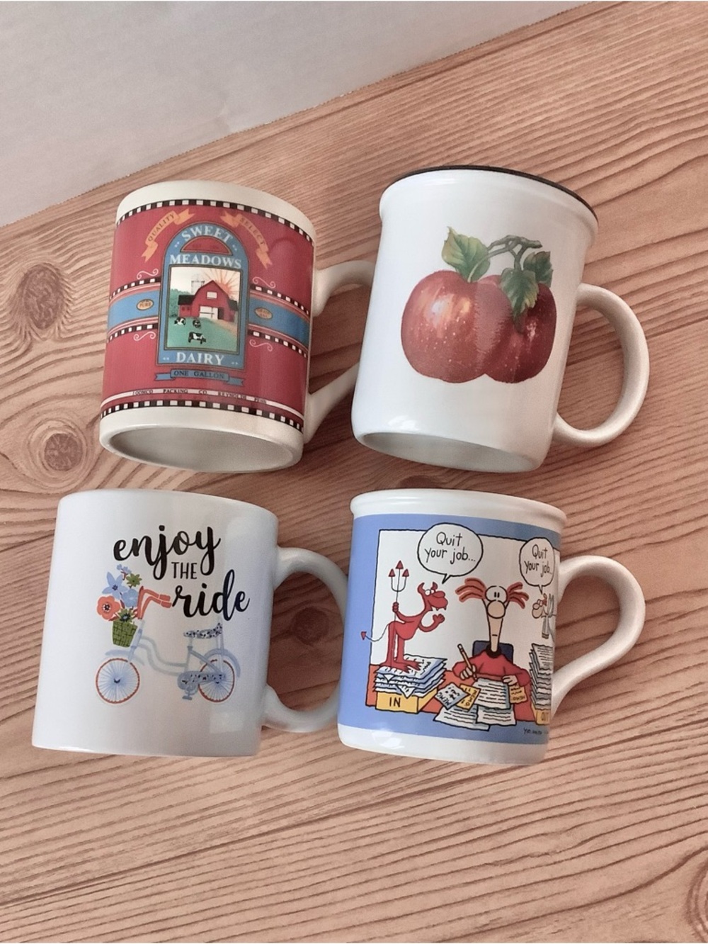 NWOT.  4 Fun Coffee Mugs